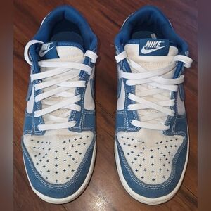 Men's Nike Dunk Low SE "Sashiko Industrial Blue" Cross Stitching Denim Size 7